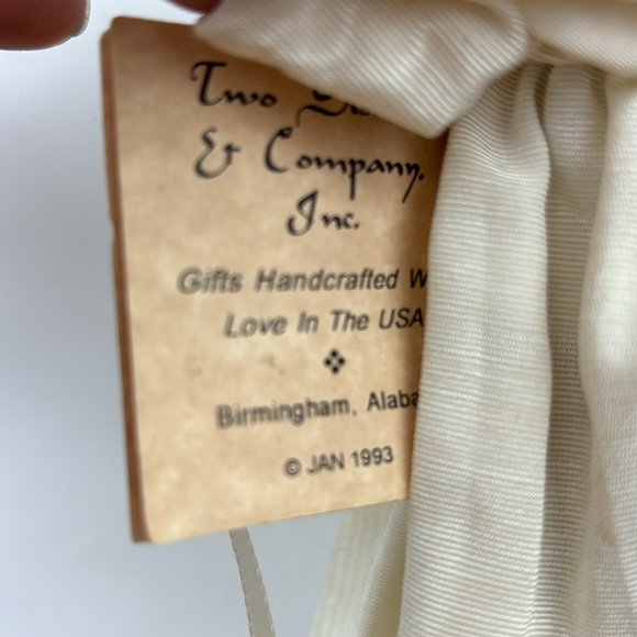 Vintage 1993 two sisters and co. Angel pug tree topper - Picture 4 of 6